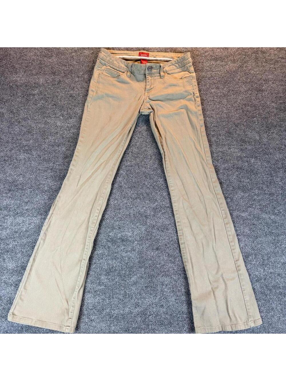 Dickies Khaki Flared Women's Pants 5 - Workwear, Tan, Utility, y2k, skater
